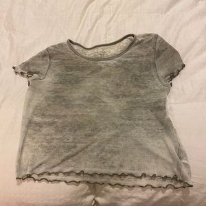 American Eagle distressed camp baby tee